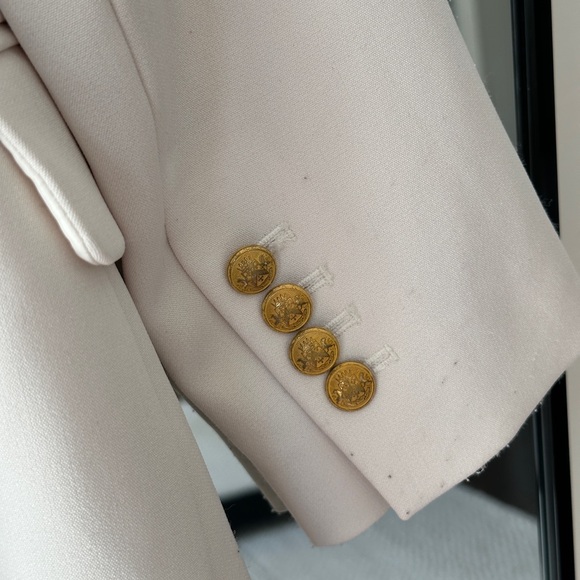 Express Cream Blazer with Gold Buttons - Picture 4 of 5